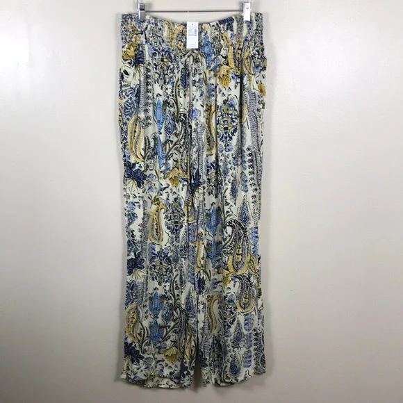 Maurices Womens Medium Floral Bohemian Wide-Leg Pants NEW - Picture 1 of 10